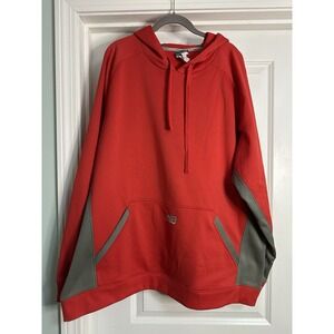 New Balance,‎ Men's Baseball Hoodie/Sweatshirt, Red & Gray, Size 2XL